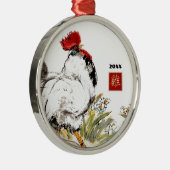 Chinesisches Jahr des Stadions | Benutzerdefiniert Silbernes Ornament (Rechts)