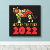 Chinesisches Jahr des Tiger 2022 Leinwanddruck (Insitu (Holzboden))