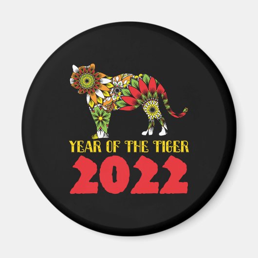 Chinesisches Jahr des Tiger 2022 Magnet (Vorne)