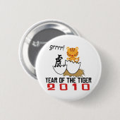 Chinesisches Jahr des Tiger-Babys 2010 Button (Vorne & Hinten)