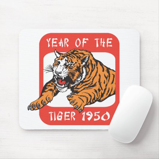 Chinesisches Jahr des Tiger-Geschenks 1950 Mousepad (Mit Mouse)