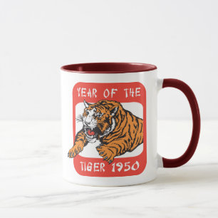 Chinesisches Jahr des Tiger-Geschenks 1950 Tasse