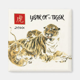 Chinesisches Jahr des Tigers | Geschenk für ein be Magnet