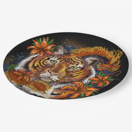 Chinesisches Jahr des Tigers Pappteller