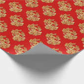 Chinesisches Jahr für Kaninchen mit Papierschnitt  Geschenkpapier (Ecke)