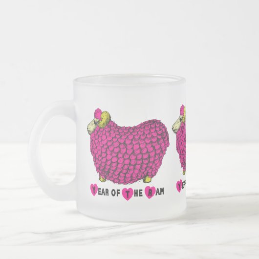 Chinesisches Jahr Mattiertes Neuralglas n Mattglastasse (Links)