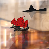 Chinesisches Junk-Schiff Fensteraufkleber (Blatt 2)