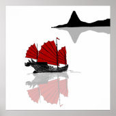 Chinesisches Junk-Schiff Poster (Vorne)