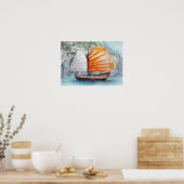 Chinesisches Junk-Schiff Poster (Küche)