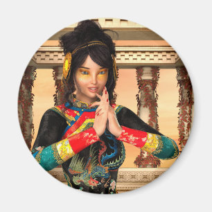 Chinesisches Kaiserin-Fantasie-Porträt Kunst Magnet