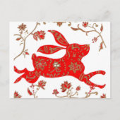 Chinesisches Kaninchen-Astrologie Postkarte (Vorderseite)