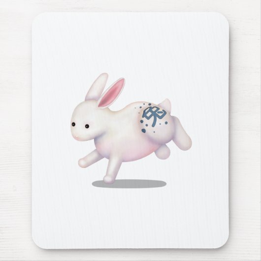 Chinesisches Kaninchen Niedliches Sternzeichen Mousepad (Vorne)