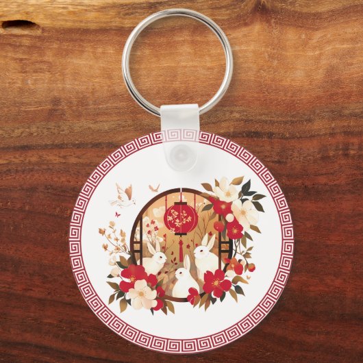 Chinesisches Kaninchen Schlüsselanhänger (Rückseite)