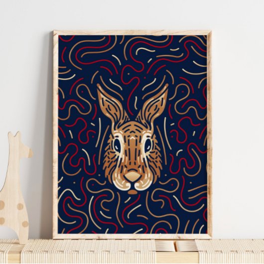 Chinesisches Kaninchen | Zodiac Digital Print Poster