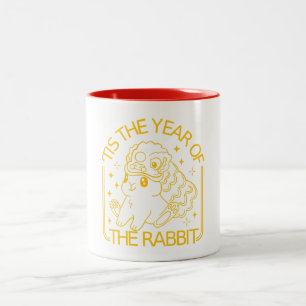 Chinesisches Kaninchen Zweifarbige Tasse