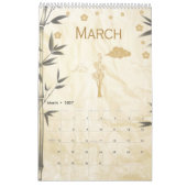 Chinesisches Kaninchenjahr Golden Bamboo Kalender (Mär 2027)