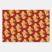 Chinesisches Kaninchenjahr Rotes Gold Goldenes Zod Geschenkpapier Set (Vorderseite 2)