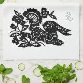 Chinesisches Kaninchenjahr Zodiac-Papierschnitt KT Geschirrtuch (Gefaltet)