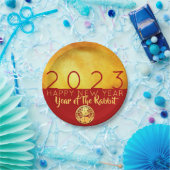 Chinesisches Kaninchenpapier 2023 PP Pappteller (Party)