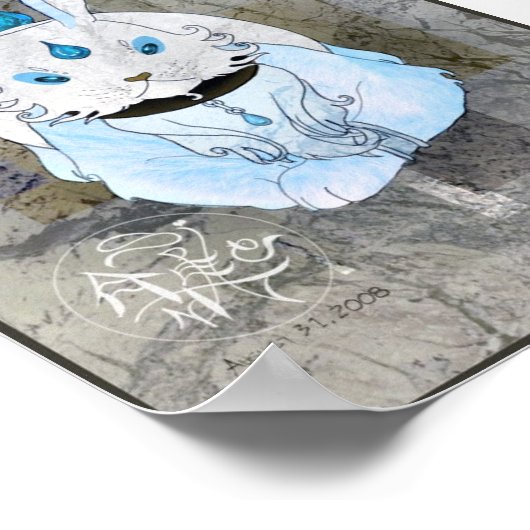 Chinesisches Kaninchenposter Poster (Ecke)