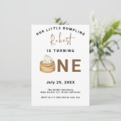 Chinesisches Knödel 1. Geburtstag Party Einladung (Stehend Vorderseite)