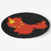 Chinesisches Land Pappteller (Schrägansicht)