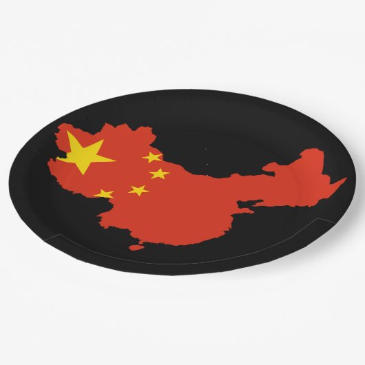 Chinesisches Land Pappteller (Schrägansicht)