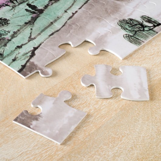 Chinesisches LandschaftsAquarell-Puzzle Puzzle (Seite)