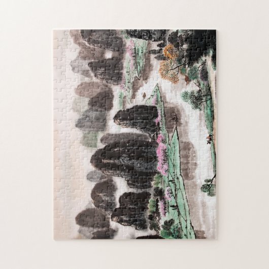 Chinesisches LandschaftsAquarell-Puzzle Puzzle (Vertikal)