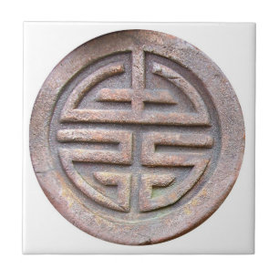 Chinesisches Langlebigkeits-Symbol Fliese