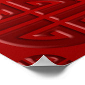 Chinesisches Langlebigkeitszeichen Happy Birthday  Poster (Ecke)