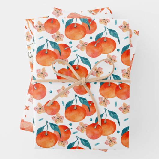 Chinesisches Laternenblätterpapier Set 3 Geschenkpapier Set (Beispiel)