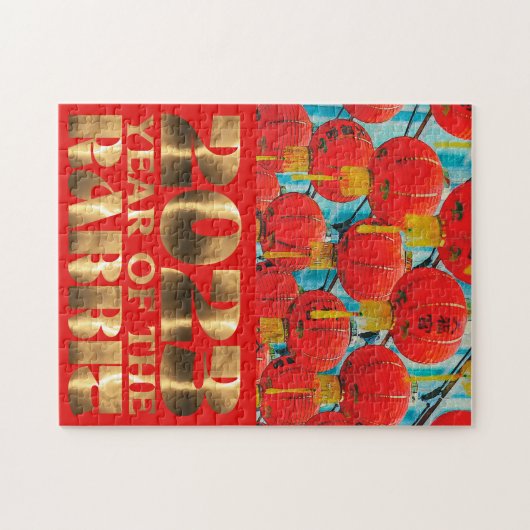 Chinesisches Laternenfest 2023 Neues Kaninchenjahr Puzzle (Horizontal)