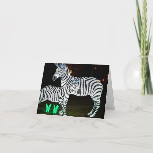 Chinesisches Lattern Art Zebra Note Card (Vorderseite)