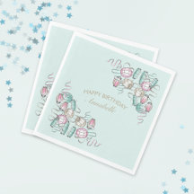 Chinesisches Lattern & Ribbon Party Napkins