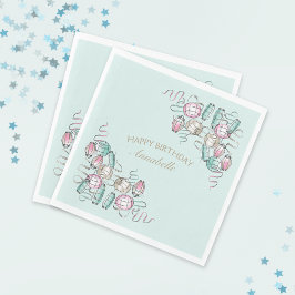 Chinesisches Lattern & Ribbon Party Napkins Serviette