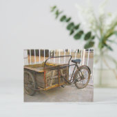 Chinesisches Lieferfahrrad Postkarte (Stehend Vorderseite)