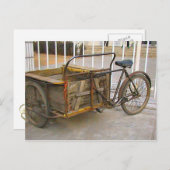 Chinesisches Lieferfahrrad Postkarte (Vorne/Hinten)