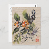 Chinesisches Loquat Frucht Postkarte (Vorne/Hinten)