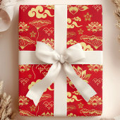 Chinesisches Lotus-Oriental-asiatisches Muster Geschenkpapier