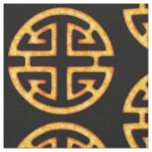 Chinesisches Lu-Symbol Stoff (Nahaufnahme)