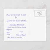 Chinesisches Lüfterblau "Save the Date" Postkarte (Rückseite)