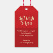 Chinesisches/Lunar-Neujahrs-Geschenk-Tag Geschenkanhänger (Rückseite)