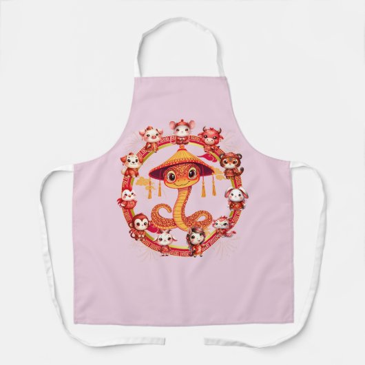 Chinesisches Lunar-Neujahrsschlangen-Design 1 Schürze (Vorderseite)