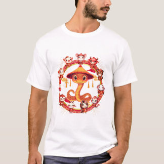 Chinesisches Lunar-Neujahrsschlangen-Design 1 T-Shirt