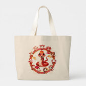 Chinesisches Lunar-Neujahrsschlangen-Design 2 Jumbo Stoffbeutel (Rückseite)