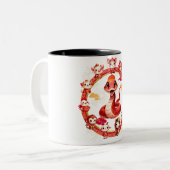 Chinesisches Lunar-Neujahrsschlangen-Design 2 Zweifarbige Tasse (Vorderseite Links)