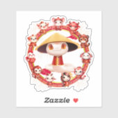 Chinesisches Lunar-Neujahrsschlangen-Design 3 Aufkleber (Blatt)