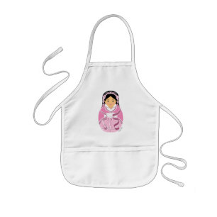 Chinesisches Mädchen mit rosa Hanfu Matrjoschka Ki Kinderschürze