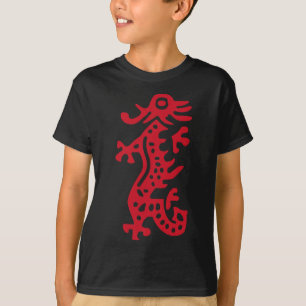 Chinesisches Mah-Jongg-Rot-Drache-Kachel-Mahjong-K T-Shirt
